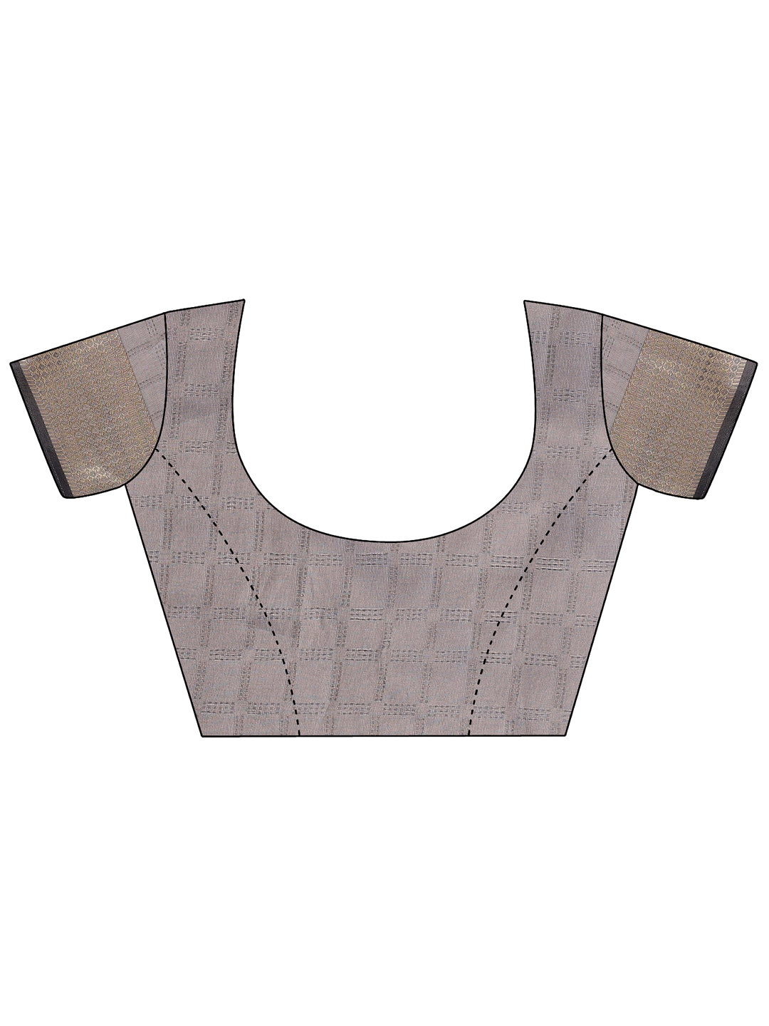 Astita Grey Organza Saree with Golden Zari Border | Elegant Soft Lightweight Party Wear Saree with Blouse - Distacart