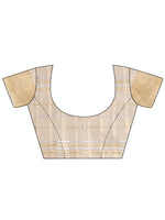 Thumbnail for Astita Beige Organza Woven Zari Work Traditional Tassel Saree - Distacart
