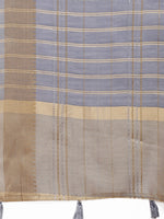 Thumbnail for Astita Sky Blue Organza Woven Zari Work Traditional Tassel Saree - Distacart