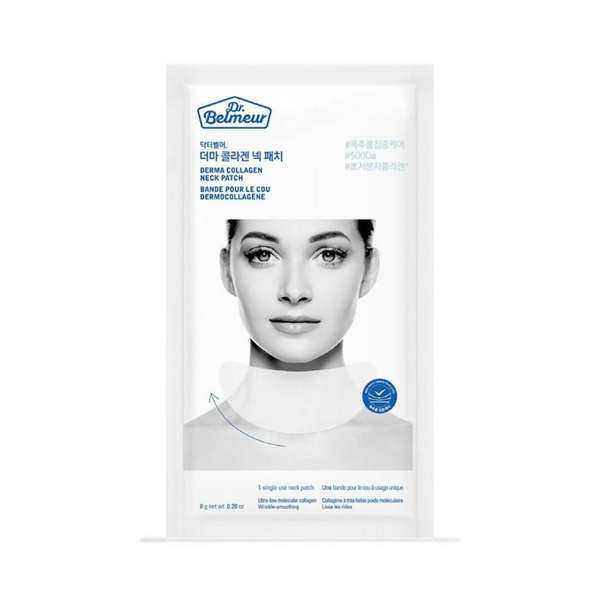 The Face Shop Dr.Belmeur Derma Collagen Hydrogel Neck Patches, Smooths Wrinkles On Neck Instantly - Distacart