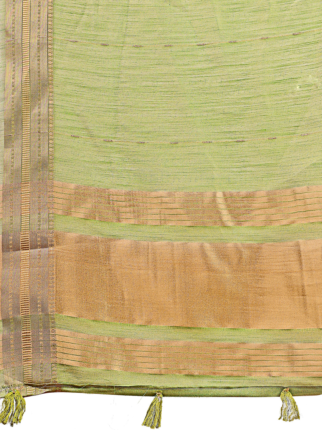 Astita Elegant Light Green Organza Saree with Golden Zari Border - Festive & Office Wear Saree with Blouse Piece - Distacart