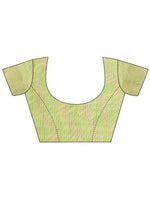 Thumbnail for Astita Elegant Light Green Organza Saree with Golden Zari Border - Festive & Office Wear Saree with Blouse Piece - Distacart