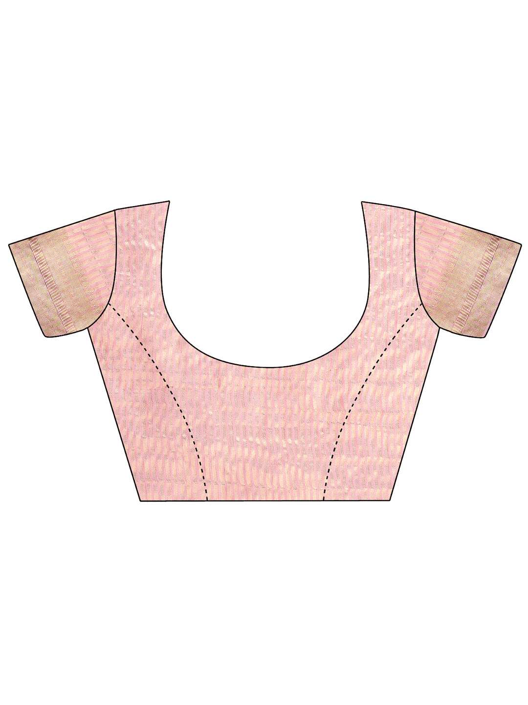 Astita Elegant Light Pink Organza Saree with Golden Zari Border - Festive & Office Wear Saree with Blouse Piece - Distacart