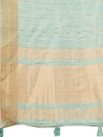 Thumbnail for Astita Elegant Sky Blue Organza Saree with Golden Zari Border - Festive & Office Wear Saree with Blouse Piece - Distacart