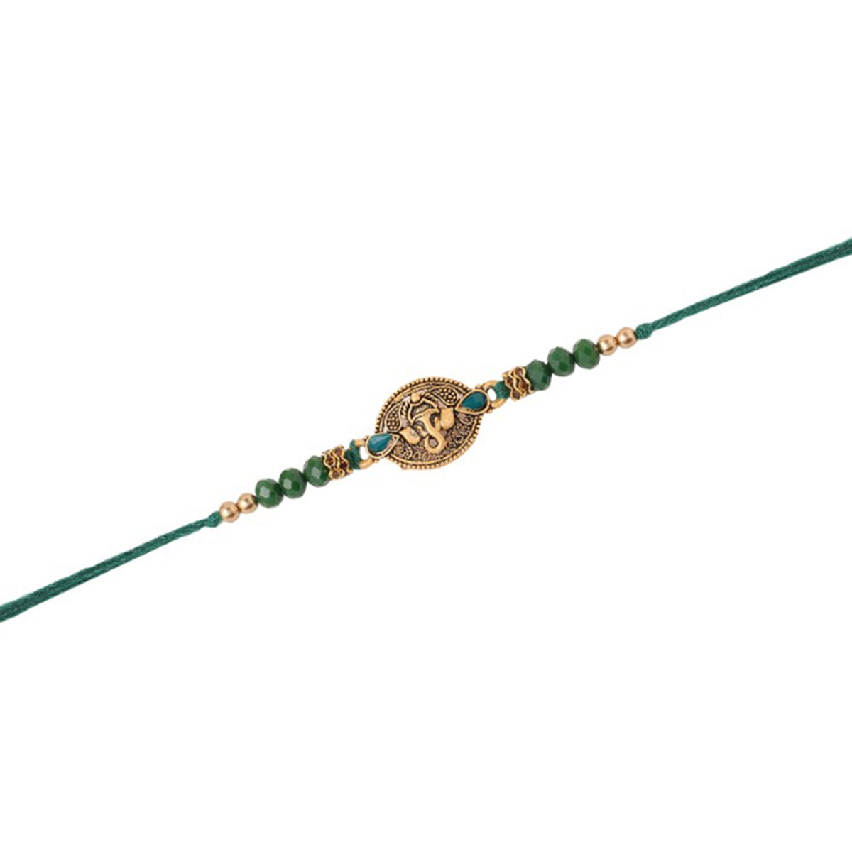 trueBrowns X Voylla Lord Ganesha Rakhi With Rudraksha - Distacart