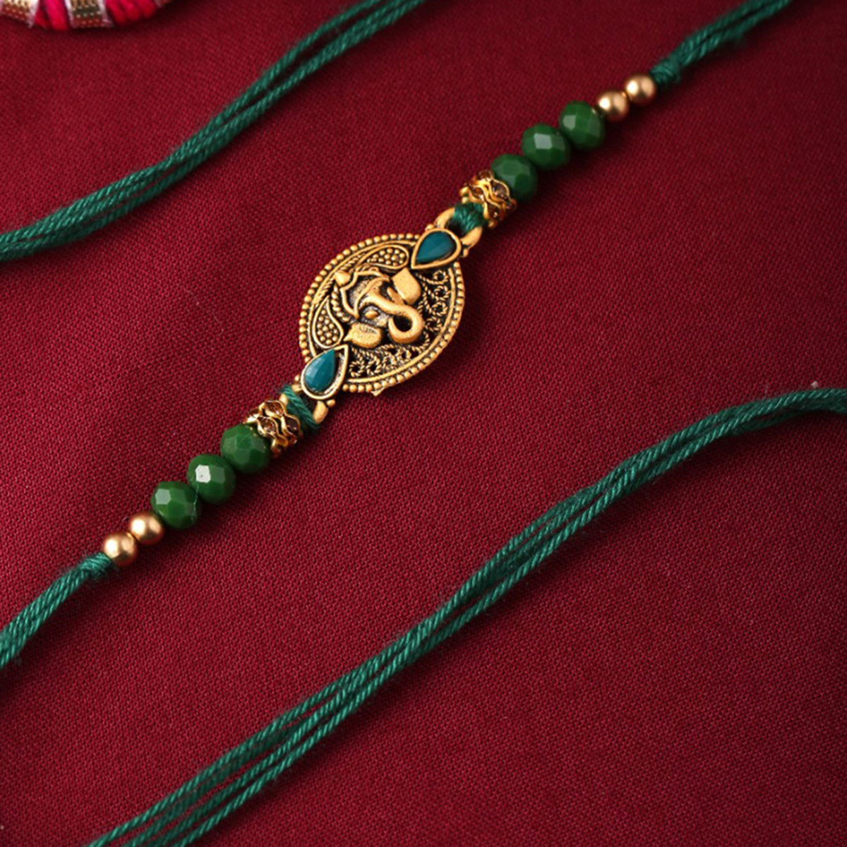 trueBrowns X Voylla Lord Ganesha Rakhi With Rudraksha - Distacart