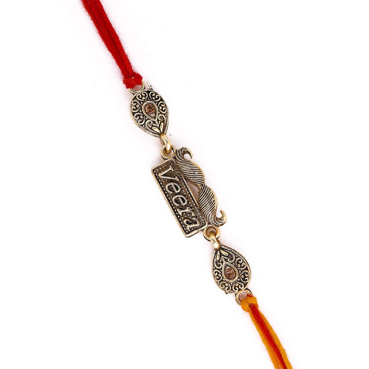 trueBrowns X Voylla Antique Designer Veera Rakhi With Roli Chaawal Pack - Distacart
