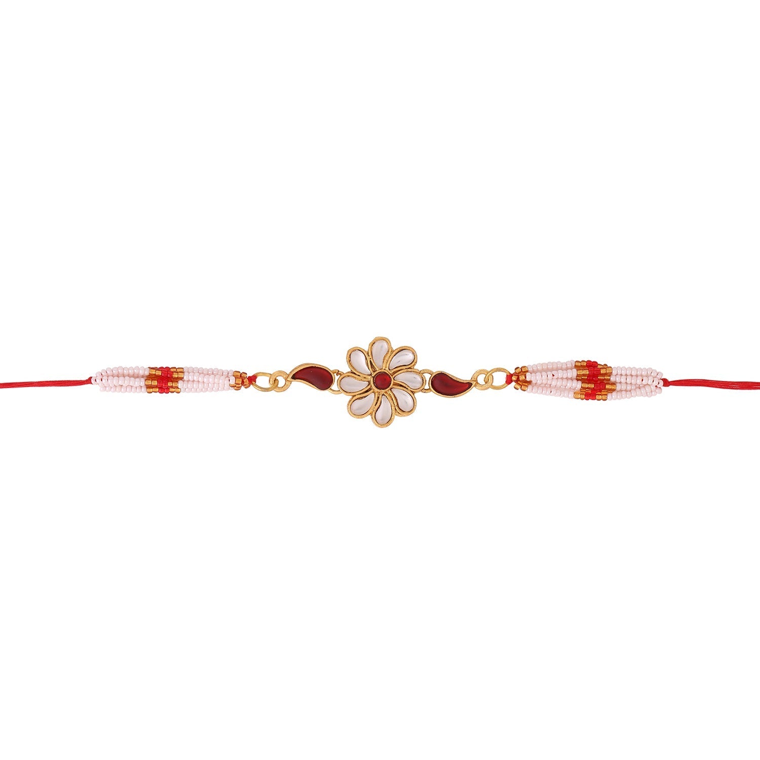 trueBrowns X Voylla Graceful Kundan Rakhi With Roli Chaawal Pack - Distacart