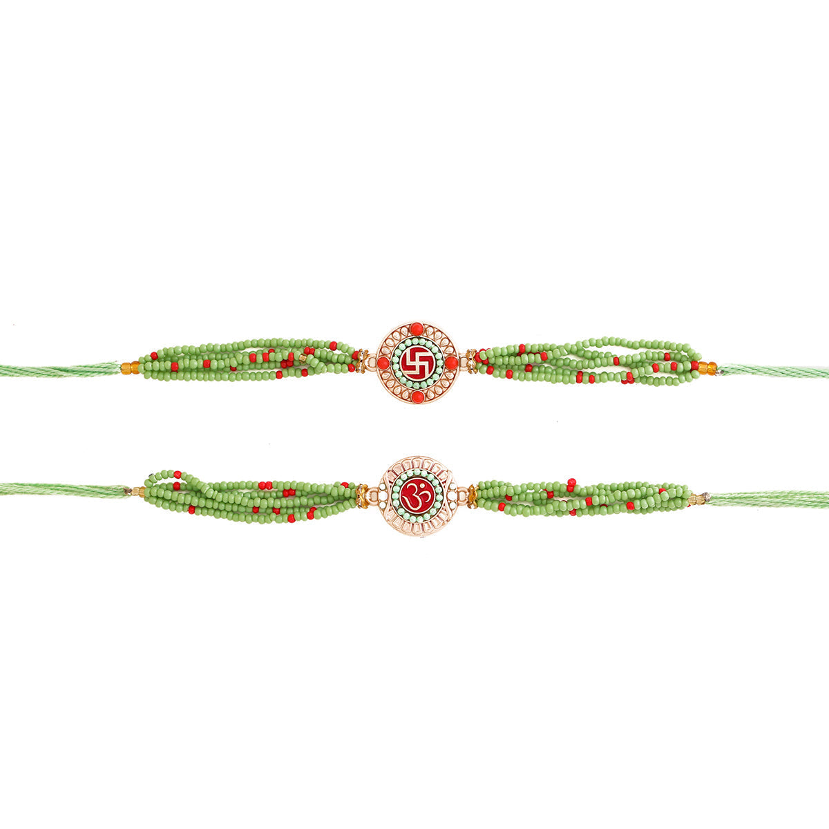 trueBrowns X Voylla Set of Two Beaded Rakhis With Roli Chaawal Pack - Distacart