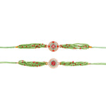 Thumbnail for trueBrowns X Voylla Set of Two Beaded Rakhis With Roli Chaawal Pack