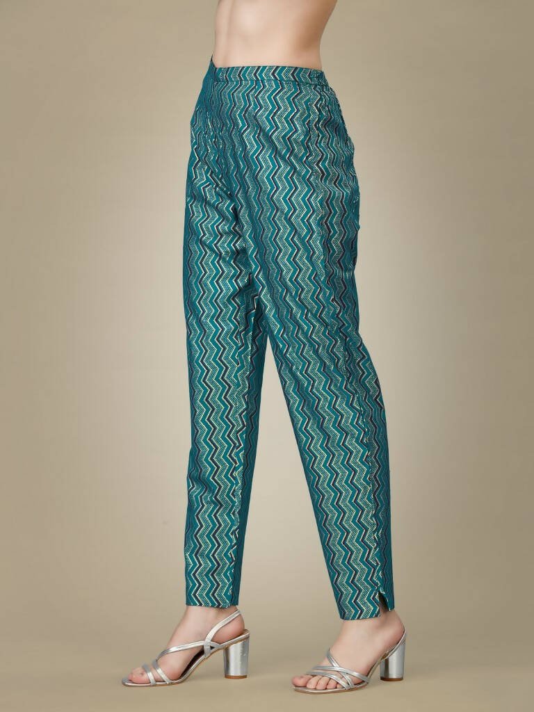 Aastha Fashion Women's Rama Rayon Embroidered Kurta Pant Set - Distacart