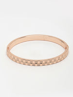 Thumbnail for NVR Men's Rose Gold Stainless Steel Kada Bracelet - Distacart