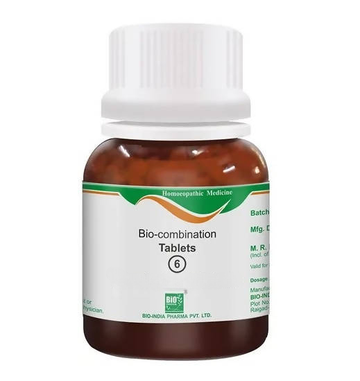 Bio India Homeopathy Bio-combination 6 Tablets - Limited Time Offer - Distacart