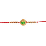 Thumbnail for trueBrowns X Voylla Beige Beaded Enamel Rakhi With Roli Chaawal Pack