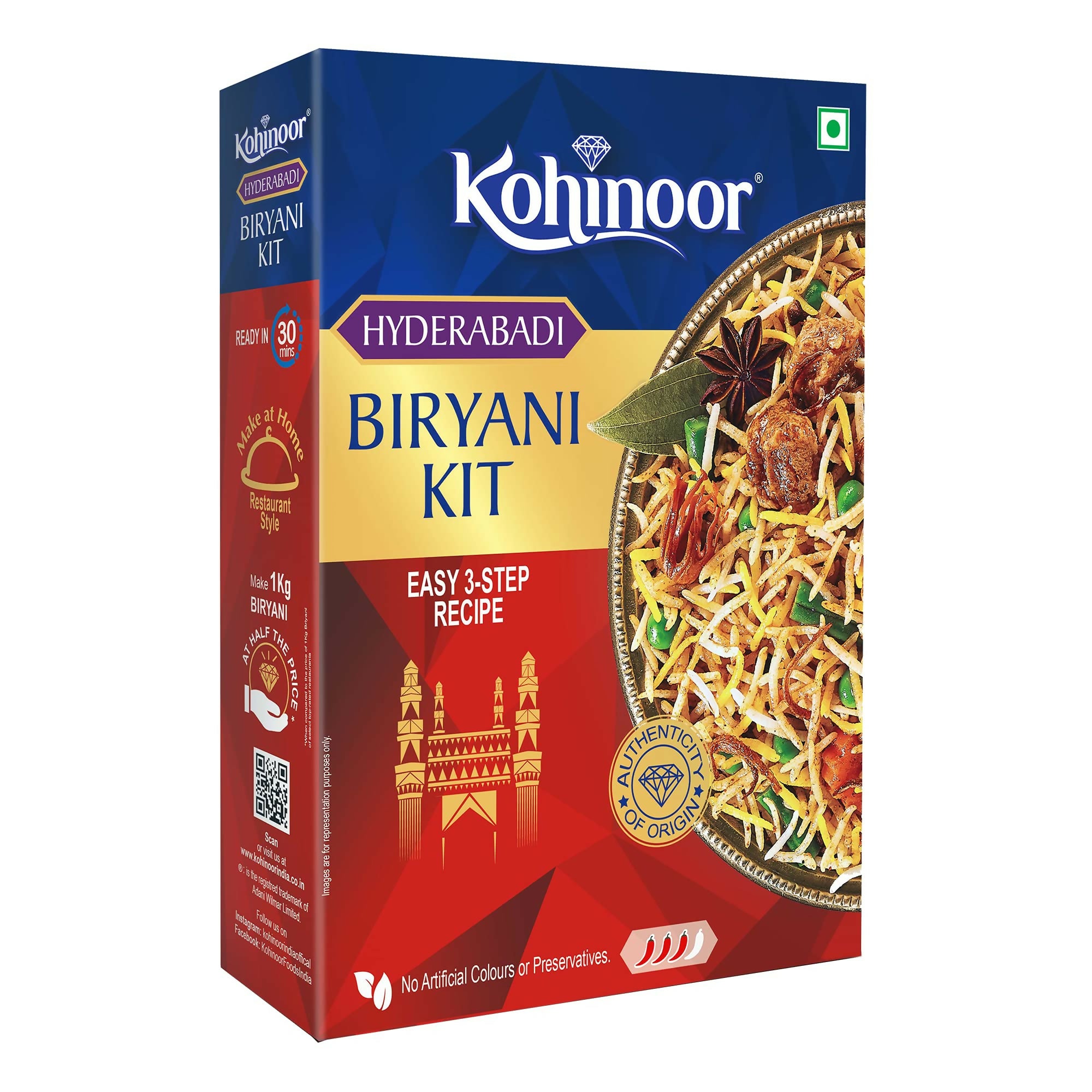 Kohinoor Authentic Hyderabadi Biryani Kit - Distacart