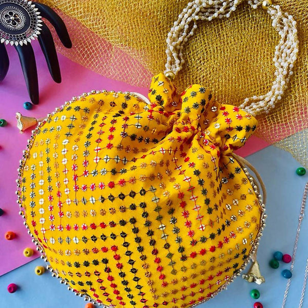 Joban Fashion Potli Bags - Yelloww