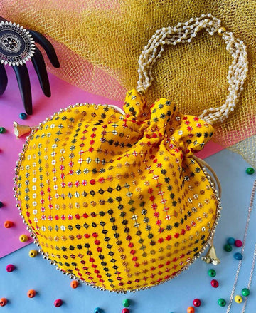 Joban Fashion Potli Bags - Yelloww - Dista