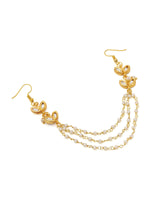 Thumbnail for Ruby Raang Gold Kundan and Pearl Hair Jewelry