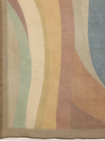 Thumbnail for Multicolor Silk Blend Digital Print Striped Saree with Unstitched Blouse - Hiral Fashion - Distacart