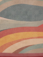 Thumbnail for Multicolor Silk Blend Digital Print Striped Saree with Unstitched Blouse - Hiral Fashion - Distacart