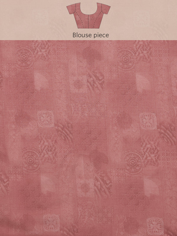 Multicolor Silk Blend Digital Print Striped Saree with Unstitched Blouse - Hiral Fashion - Distacart