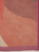 Thumbnail for Multicolor Silk Blend Digital Print Striped Saree with Unstitched Blouse - Hiral Fashion - Distacart