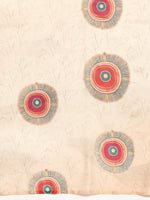 Thumbnail for Beige Silk Blend Digital Print Geomatric Saree with Unstitched Blouse - Hiral Fashion - Distacart