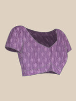 Thumbnail for Lavender Silk Blend Digital Print Floral Saree with Unstitched Blouse - Hiral Fashion - Distacart