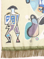 Thumbnail for Olive Silk Blend Digital Print Warli Saree with Unstitched Blouse - Hiral Fashion - Distacart