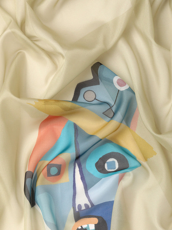 Olive Silk Blend Digital Print Warli Saree with Unstitched Blouse - Hiral Fashion - Distacart