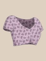 Thumbnail for Peach Silk Blend Digital Print Abstract Saree with Unstitched Blouse - Hiral Fashion - Distacart