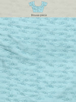 Thumbnail for Turquoise Silk Blend Digital Print Abstract Saree with Unstitched Blouse - Hiral Fashion - Distacart