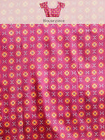 Thumbnail for Green Silk Blend Digital Print Patola Saree with Unstitched Blouse - Hiral Fashion - Distacart