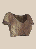 Thumbnail for Navy Blue Tissue Silk Woven Zari Design Floral Saree with Unstitched Blouse - Hiral Fashion - Distacart