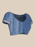 Thumbnail for Turquoise Brocade Woven Zari Design Floral Saree with Unstitched Blouse - Hiral Fashion - Distacart