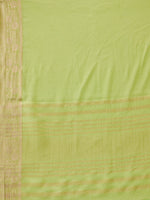 Thumbnail for Green Pure Viscose Chinon Zari Woven Solid Saree with Unstitched Blouse - Hiral Fashion - Distacart