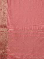 Thumbnail for Light Pink Pure Viscose Chinon Zari Woven Solid Saree with Unstitched Blouse - Hiral Fashion - Distacart