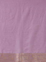 Thumbnail for Purple Pure Viscose Chinon Zari Woven Solid Saree with Unstitched Blouse - Hiral Fashion - Distacart