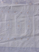 Thumbnail for Gray Cotton Woven Zari Design Floral Saree with Unstitched Blouse - Hiral Fashion - Distacart