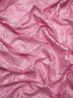 Thumbnail for Pink Cotton Woven Zari Design Floral Saree with Unstitched Blouse - Hiral Fashion - Distacart