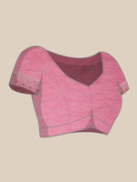 Thumbnail for Pink Cotton Woven Zari Design Floral Saree with Unstitched Blouse - Hiral Fashion - Distacart