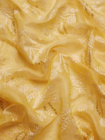 Thumbnail for Yellow Cotton Woven Zari Design Floral Saree with Unstitched Blouse - Hiral Fashion - Distacart