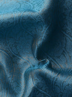 Thumbnail for Turquoise Tissue Silk Woven Zari Design Floral Saree with Unstitched Blouse - Hiral Fashion - Distacart