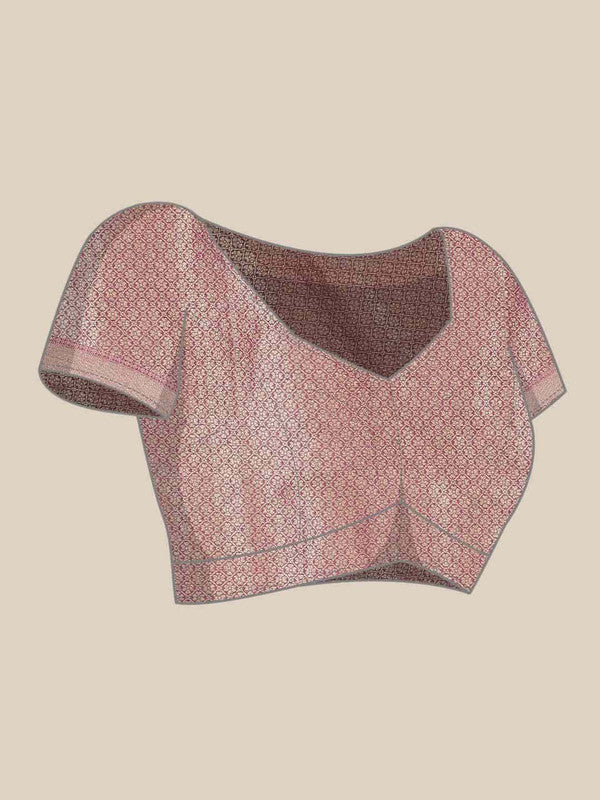 Turquoise Pure Silk Woven Zari Design Animal Saree with Unstitched Blouse - Hiral Fashion - Distacart