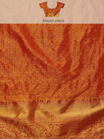 Thumbnail for Green Pure Silk Woven Zari Design Geomatric Saree with Unstitched Blouse - Hiral Fashion - Distacart