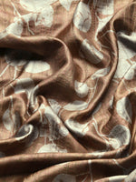 Thumbnail for Brown Silk Blend Digital Print Floral Saree with Unstitched Blouse - Hiral Fashion - Distacart