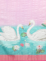 Thumbnail for Pink Tusser Silk Digital Print Animal Print Saree with Unstitched Blouse - Hiral Fashion - Distacart