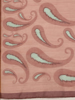 Thumbnail for Peach Cotton Blend Digital Print Floral Saree with Unstitched Blouse - Hiral Fashion - Distacart