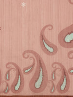 Thumbnail for Peach Cotton Blend Digital Print Floral Saree with Unstitched Blouse - Hiral Fashion - Distacart