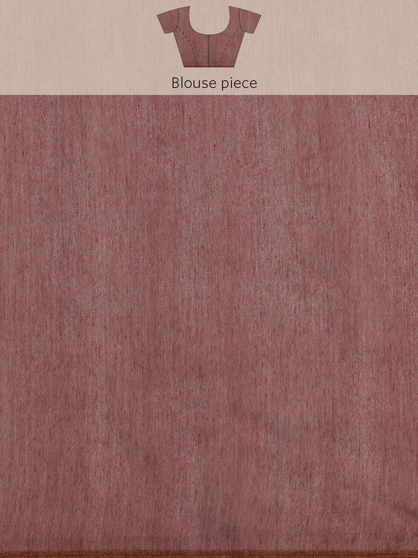 Peach Cotton Blend Digital Print Floral Saree with Unstitched Blouse - Hiral Fashion - Distacart